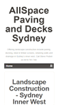 Mobile Screenshot of allspacepavinganddecks.com.au